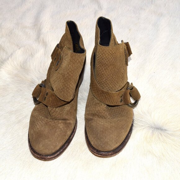 Freebird Suede Moto Boots sz 38 - Picture 2 of 3